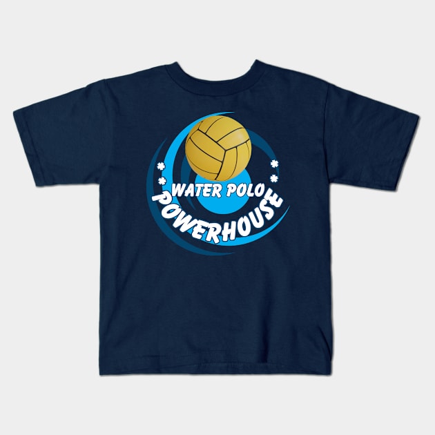 Water Polo powerhouse high school, college and professional pool sport Kids T-Shirt by Shean Fritts 